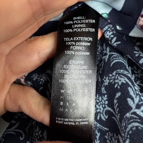 BHWM Reversible Cami Tank Top Blue Floral Stripe Size Small V Neck - Picture 10 of 10